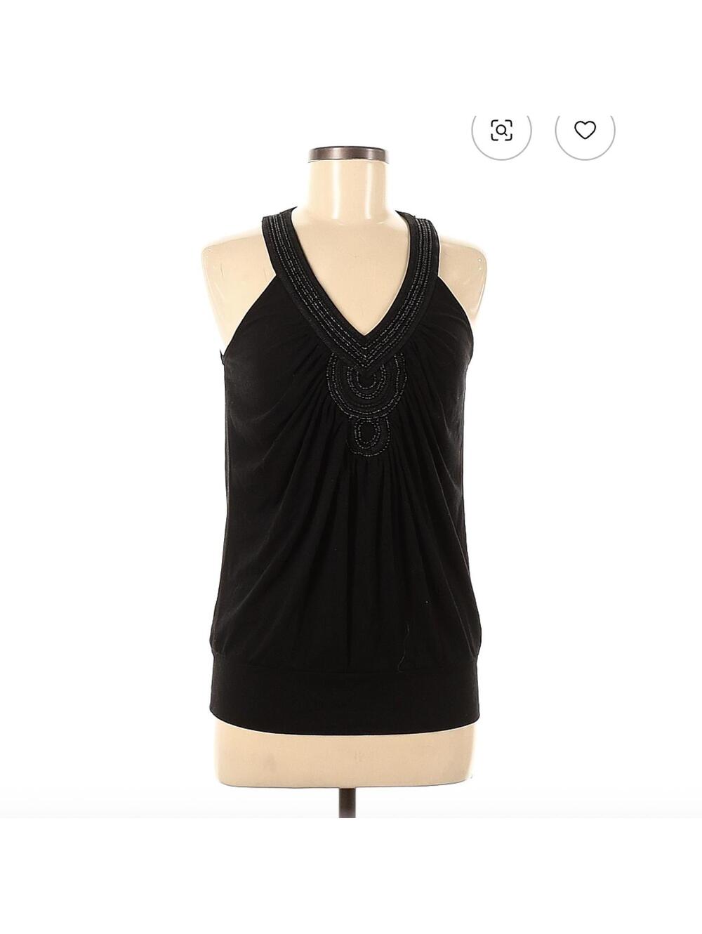 The White House Black Sleeveless Top Size Medium